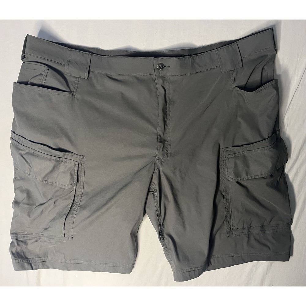 Duluth Flex Dry On The Fly Relaxed Fit Cargo Shorts Men's Size 48 Gray Pockets